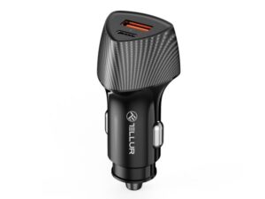 Tellur FCC10 car charger 38W, 6A (PD20W + QC3.0) black