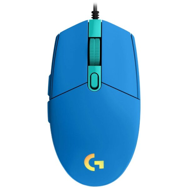 MOUSE LOGITECH, "G102 LIGHTSYNC", gaming, cu fir, USB, optic, 8000 dpi, butoane/scroll 6/1, iluminare, butoane programabile, albastru, "910-005801" (timbru verde 0.18 lei) - Image 2
