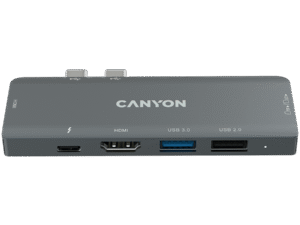 CANYON replikáítor portů DS-5B, 7v1, pro Apple Mackbook s Thunderbolt 3 (USB-C 100W)
