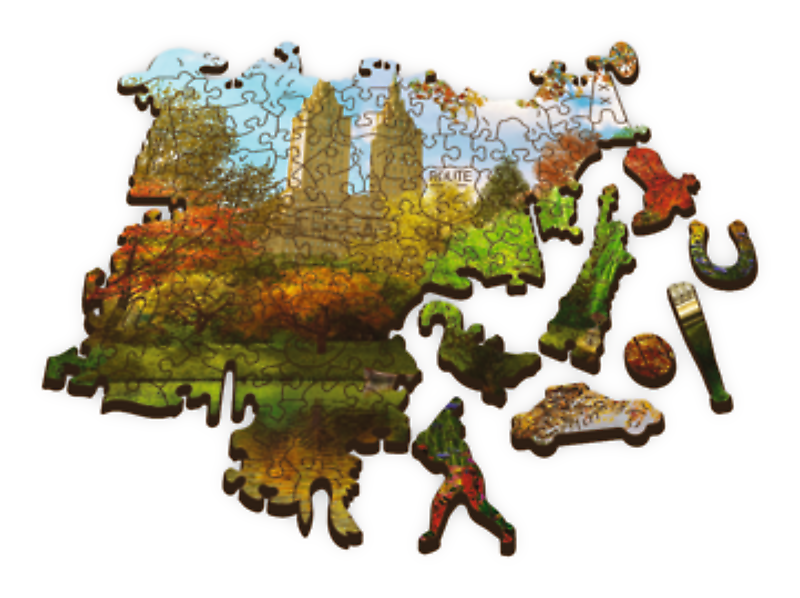 TREFL wooden puzzle Central Park Manhattan New York 500+1 pcs - Image 3