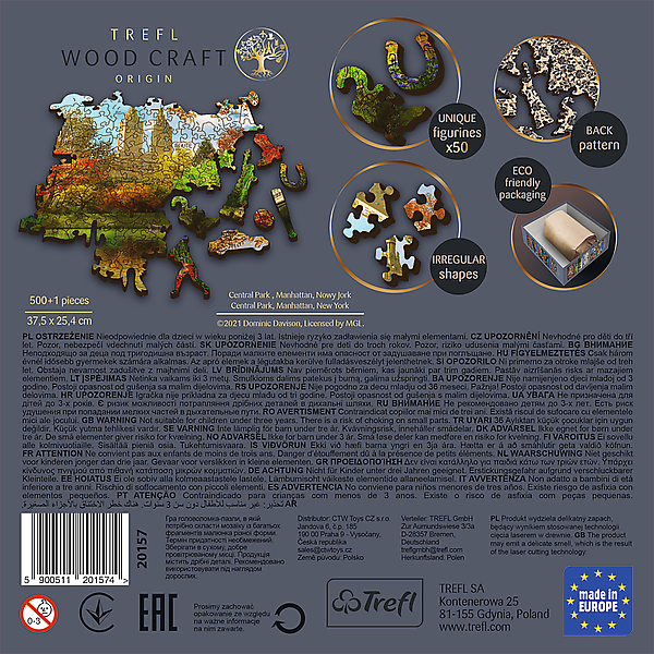 TREFL wooden puzzle Central Park Manhattan New York 500+1 pcs - Image 4