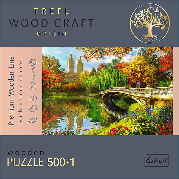 TREFL wooden puzzle Central Park Manhattan New York 500+1 pcs - Image 5