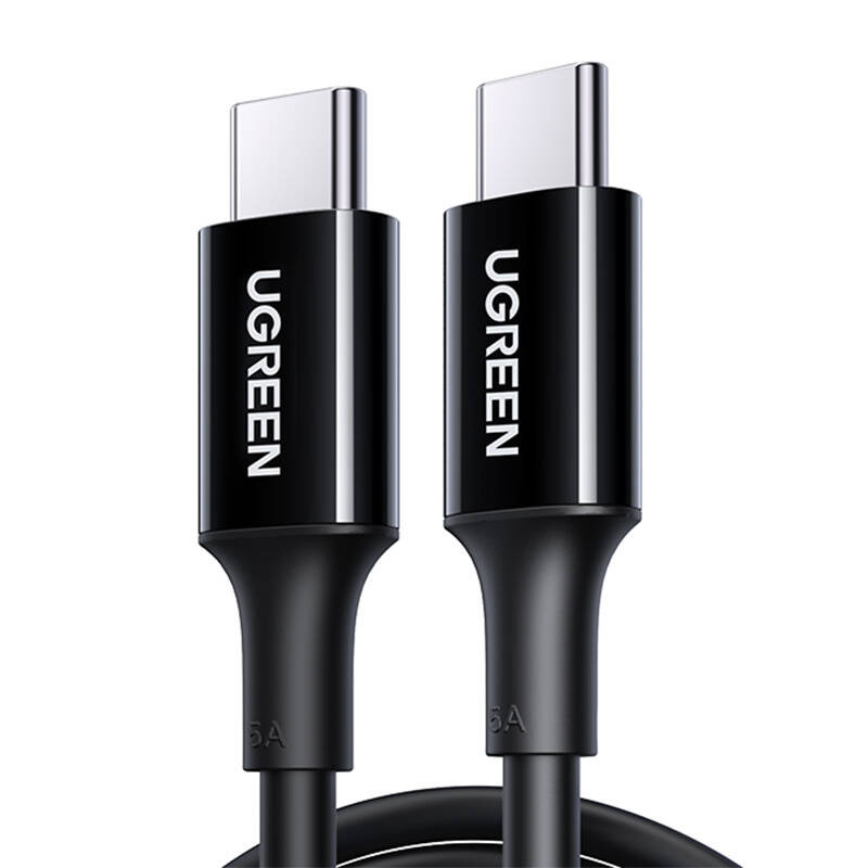 CABLU alimentare si date Ugreen, "US300", Fast Charging Data Cable pt. smartphone,USB Type-C la Type-C, 1m, negru "80371" (timbru verde 0.08 lei) - 6957303883714