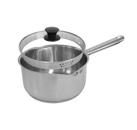 Kastrolis ar rokturi 2,5L / Ø20cm / nerūsējošā tērauda