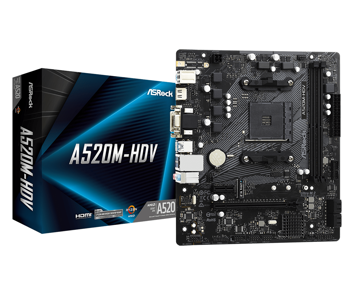 Asrock A520M-HDV Socket AM4 micro ATX