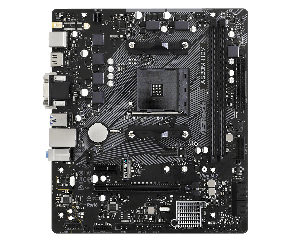 Asrock A520M-HDV Socket AM4 micro ATX - Image 2