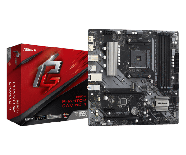 ASRock B550M Phantom Gaming 4 - motherboard - micro ATX - Socket AM4 - AMD B550