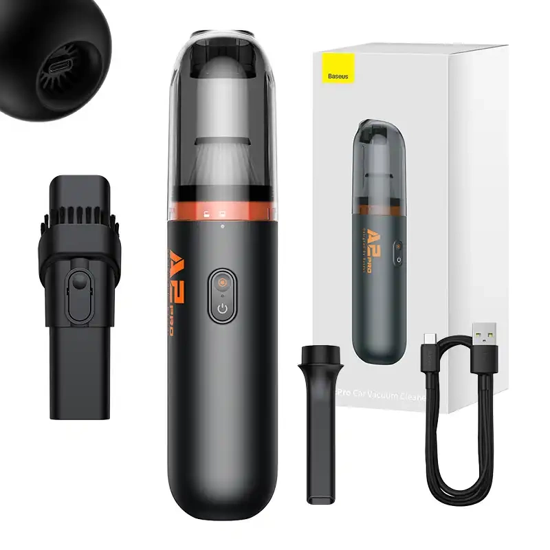 ASPIRATOR de mana Baseus A2 Pro, putere aspirare 6000pa, timp incarcare 3 ore, filtru HEPA, cablu inclus Type-C la USB, negru "VCAQ040001" (timbru verde 0.8 lei) - 6932172614041 - Image 5