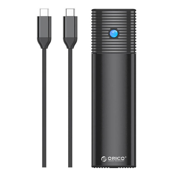 Zunanje ohišje za M.2 NVMe/SATA 2230-2280 v USB3.2 Gen2 Type-C, aluminij, črno, ORICO PWDM2-G2 - Image 2