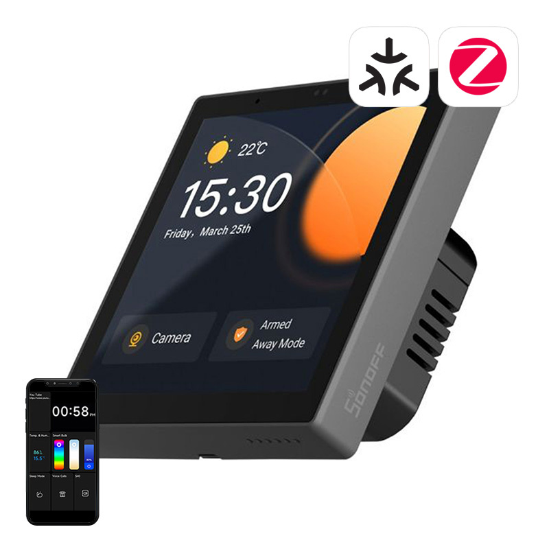 Smart Control Panel WiFi/Bluetooth/ZigBee Matter Sonoff NSPanel Pro (black) - Image 3