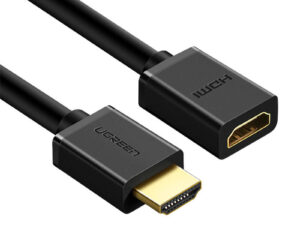 CABLU video prelungitor Ugreen, "HD107" HDMI (T) la HDMI (M), rezolutie maxima 4K UHD (3840 x 2160) la 60 Hz, conectori auriti, 5m, negru "10146" (timbru verde 0.8 lei) - 6957303811465