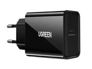 INCARCATOR retea Ugreen, "CD137" Quick Charge 18W, 1 x USB Type-C 5V/3A, negru "10191" (timbru verde 0.18 lei) - 6957303811915