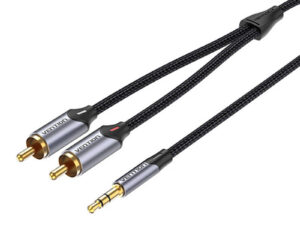 2xRCA cable (Cinch) jack to 3.5mm Vention BCNBI 3m (grey)