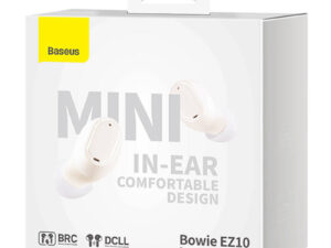 CASTI Baseus Bowie EZ10, pt smartphone, microfon pe casca, conectare prin Bluetooth 5.3, fast charge, alb "A00054300226-Z1" (timbru verde 0.18 lei) - 6932172630867