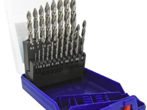 Tivoly Smart Point HSS Metal Drill Bit Set – 19-Piece Ø 1–10 mm, Automatic Centring & Smart Point, 5 mm Tri-Flat Shank, CLIPSTER Case