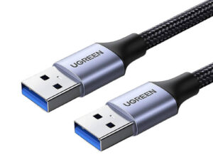 CABLU USB Ugreen "US373", USB 3.0 (T) la USB 3.0 (T), lungime 2m, brodat, negru "80791" - 6957303887910