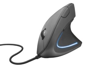 TRUST Verto/Vertikální/Optická/Pro praváky/1 600 DPI/Drátová USB/Černá