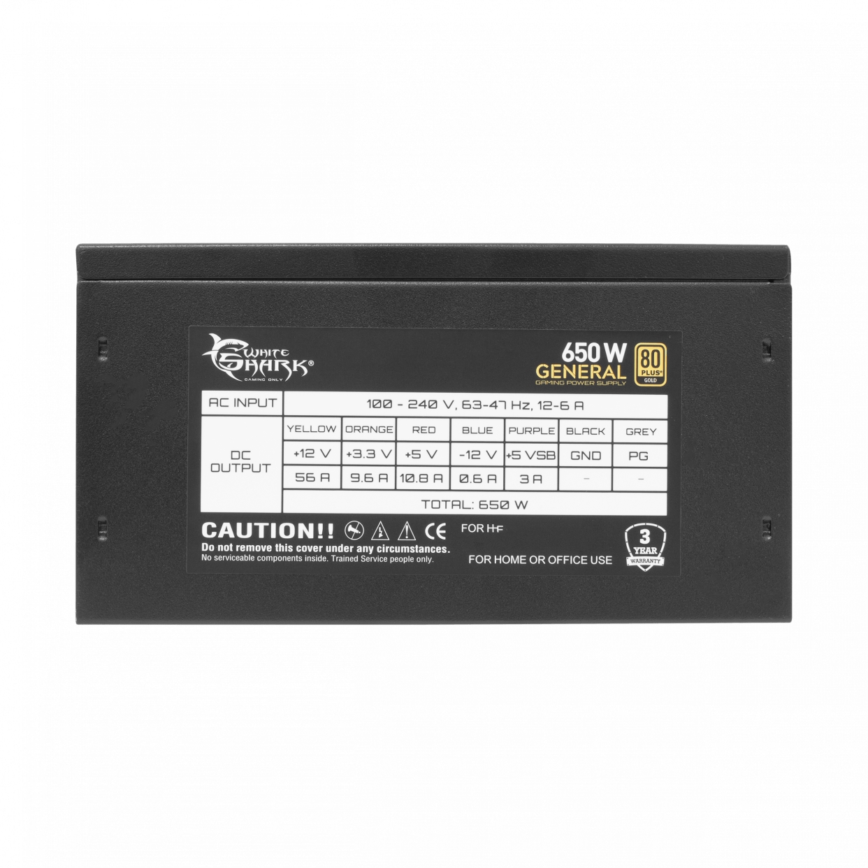 White Shark GPSU-G650M General 650W 80+ GOLD Full Modular - Image 3