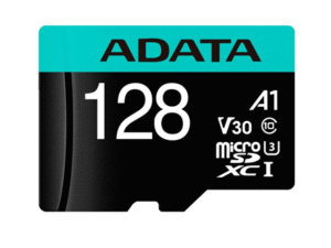 CARD MicroSDXC ADATA, 128GB, "AUSDX128GUI3V30SA2-RA1" (timbru verde 0.03 lei)