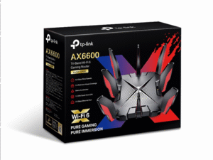 TP-LINK "AX6600 Tri-Band Wi-Fi 6 Gaming RouterSPEED: 574 Mbps at 2.4 GHz + 1201 Mbps at 5 GHz_1 + 4804 Mbps at 5 GHz_2