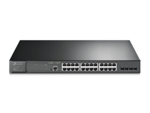 TP-LINK "JetStream™ 28-Port Gigabit L2+ Managed Switch with 24-Port PoE+PORT: 24× Gigabit PoE+ Ports, 4× Gigabit SFP Sl