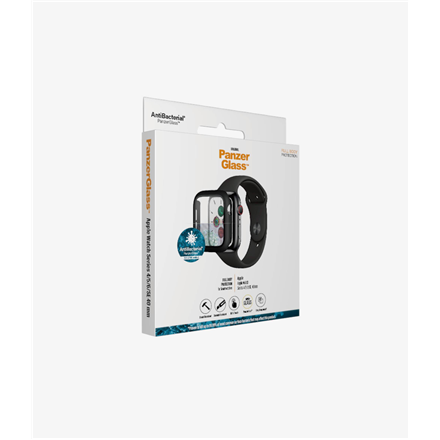 PanzerGlass Full Protection pro Apple Watch 4/5/6/SE 40mm (ochrann� sklo + �ern� r�me�ek chr�n�c� cel� t�lo hodinek - sta�� nacvaknout - bez lepen�) - Image 4