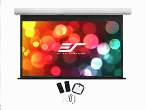 ELITE SCREENS plátno elektrické motorové 100" (254cm)/ 16:9/ 124,5×221,5cm/ case bílý/ 12" drop/ MaxWhite FG