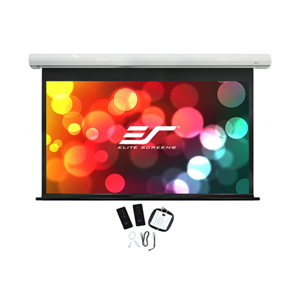 ELITE SCREENS plátno elektrické motorové 100" (254cm)/ 16:9/ 124,5×221,5cm/ case bílý/ 12" drop/ MaxWhite FG