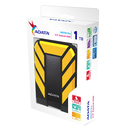 ADATA HD710P 1TB HDD / Externí / 2,5" / USB 3.1 / odolný / žlutý - Image 2