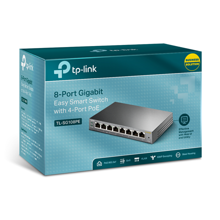 TP-Link Easy Smart TL-SG108PE - P�ep�na� - inteligentn� - 4 x 10/100/1000 (4 PoE+) + 4 x 10/100/1000 - desktop - PoE+ (64 W) - Image 2