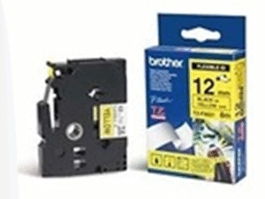 Brother flexible ID tape - Black on yellow