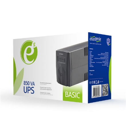 UPS GEMBIRD Line Interactive, 850VA/ 510W,AVR,2xsocket Schuko,indicatie LED,1 12V/8Ah,Backup: pana la 20 min.,incarcare: pana la 12h,"Basic 850" "EG-UPS-B850"i) (timbru verde 4 lei)