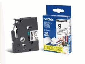 Brother laminated tape TZe-221 - Black on white