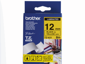 Brother laminated tape TZe-631 - Black on yellow