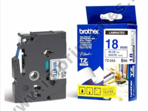 Brother laminated tape TZe-243 - Blue on white