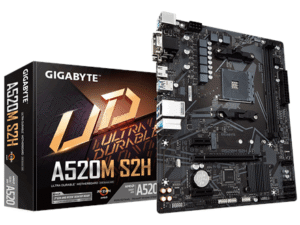 Mainboard|GIGABYTE|AMD A520|SAM4|Micro-ATX|Memory DDR4|Memory slots 2|2xPCI-Express 3.0 1x|1xPCI-Express 3.0 16x|1xM.2|1x15pin D-sub|1xDVI-D|1xHDMI|2xAV-In|1xAV-out|2xUSB 2.0|4xUSB 3.2|1xPS/2|1xRJ45|A520MS2H1.3