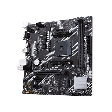 Mainboard|ASUS|AMD A520|SAM4|MicroATX|2xPCI-Express 3.0 1x|1xPCI-Express 3.0 16x|1xM.2|Memory DDR4|Memory slots 2|1x15pin D-sub|1xHDMI|2xUSB 2.0|4xUSB 3.2 type B|1xPS/2|3xStereo jack 3.5mm|1xRJ45|PRIMEA520M-K - Image 2