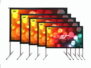 ELITE SCREENS plátno mobilní outdoor stativ 100" (254cm)/ 16:9/ 124,5×221,5cm/ hliníkový/ přední a zadní projekce