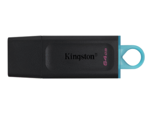 MEMORIE USB 3.2 KINGSTON 64 GB, cu capac, carcasa plastic, negru, "DTX/64GB" (timbru verde 0.03 lei)