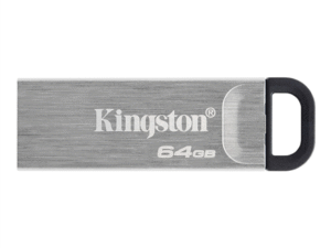 MEMORIE USB 3.2 KINGSTON 64 GB, clasica, carcasa metalic, argintiu, "DTKN/64GB" (timbru verde 0.03 lei)