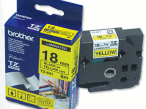 Banda laminata Original Brother Black on Yellow, TZE641, pentru D400|D450|E300|H300|18R|300|310|320|340|1300|1700|1750|1760|1800|1810|1830|1880|1890|1900|1910|1950|1960|2030|2040|2100|2110|ST5, 18mm, incl.TV 0 RON, "TZE641"