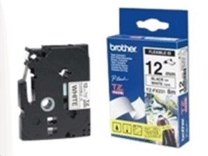 Banda laminata Original Brother Black on White, TZEFX231, pentru E105|E110|H100|H101|H105|H110|H111|P300|128|200|1000|1010|1090|1100|1120|1130|1160|1170|1180|1190|1200|1230|1280|1290|6100|7100|ST1150, 12mm, incl.TV 0 RON, "TZEFX231"