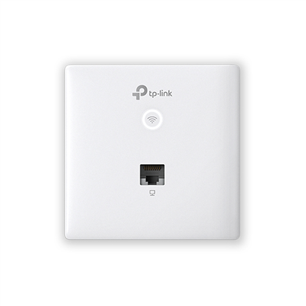ACCESS POINT TP-LINK wall-plate, wireless 1200Mbps, 2 x Gigabit port, 2 antene interne, alimentare PoE, montare in perete "EAP230-Wall" (timbru verde 0.8 lei)