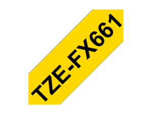 BROTHER TZEFX661 36mm Black on Yellow Flexible ID
