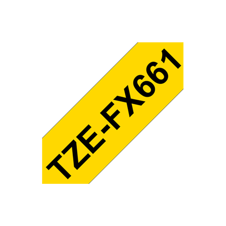 BROTHER TZEFX661 36mm Black on Yellow Flexible ID