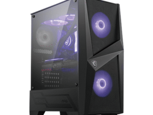 MSI MAG FORGE 100M Mid Tower Gaming Computer Case 'Black, 2x 120mm ARGB PWM Fan, 1x 120mm Fan, 1-6 ARGB Hub, Mystic Light Sync, Tempered Glass Panel, ATX, mATX, mini-ITX'