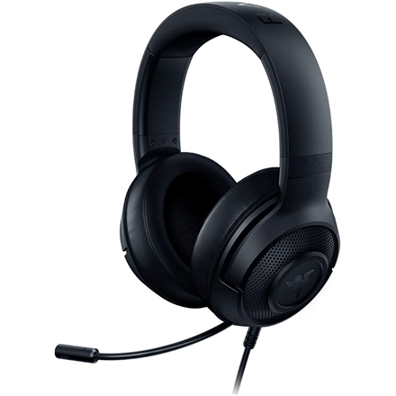 Razer Kraken X Lite, Multi-Platform Wired Gaming Headset, 40mm drivers, Oval Ear Cushions, 3.5" connection, virtual 7.1 surround sound via app, 250 g. weight, PC, PS4, Xbox One, Nintendo Switch and mobile devices