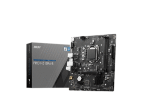 MSI PRO H510M-B DDR4, mATX, Chipset H470 (supports only 10th Intel processors), Socket 1200, Dual Channel DDR4 up to 2933MHz, 1x PCIe x16 slots, 1x M.2 slots, 1x HDMI, 1x VGA, 2x USB 3.2 Gen 1, 4x USB 2.0, 7.1 HD Audio, 1Gbps LAN, EZ Debug LED, 3Y