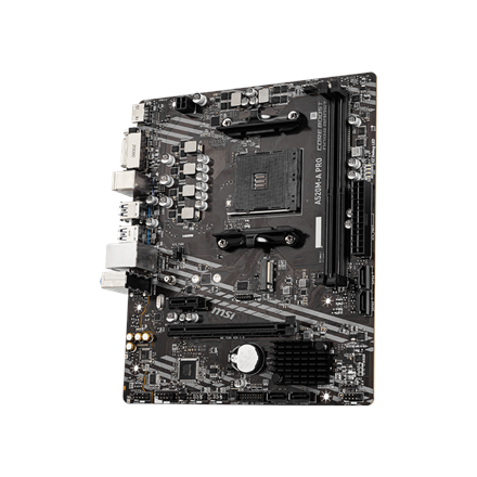 Motherboard for AMD processors MSI Mainboard||AMD A520|SAM4|MicroATX|1xPCI-Express 3.0 1x|1xPCI-Express 3.0 16x|1xM.2|Memory DDR4|Memory slots 2|1xDVI|1xHDMI|2xAudio-Out|2xUSB 2.0|4xUSB 3.2|1xRJ45|A520M-APRO - Image 3