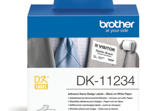 BROTHER DK11234 LABELS 60X86MM, 260 LABELS/ROLL - BLACK ON WHITE PAPER